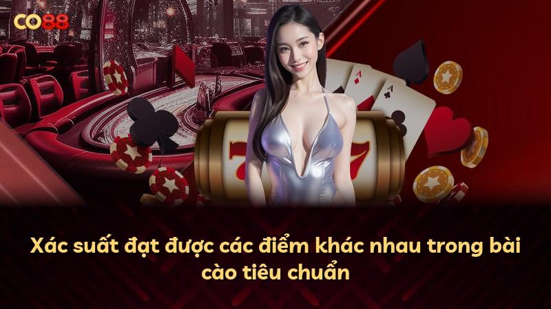 Xác suất đạt được các điểm khác nhau trong bài cào tiêu chuẩn